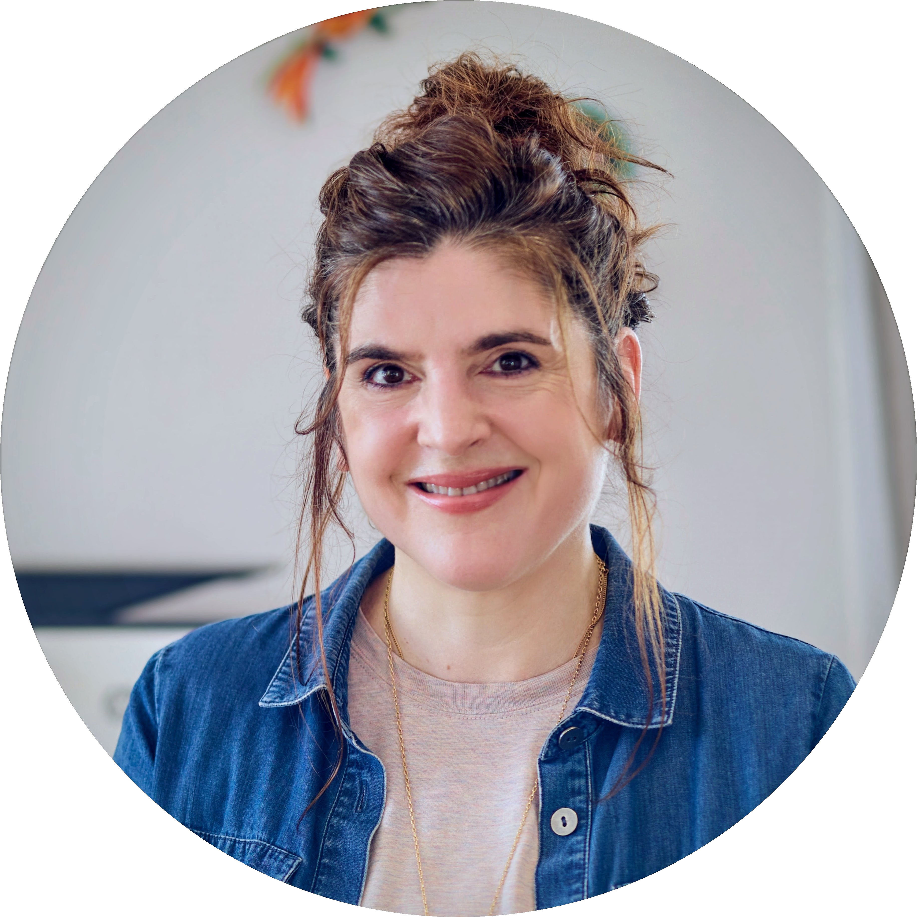 Kinderpsychologin Fleur Picornell in runder Vignette